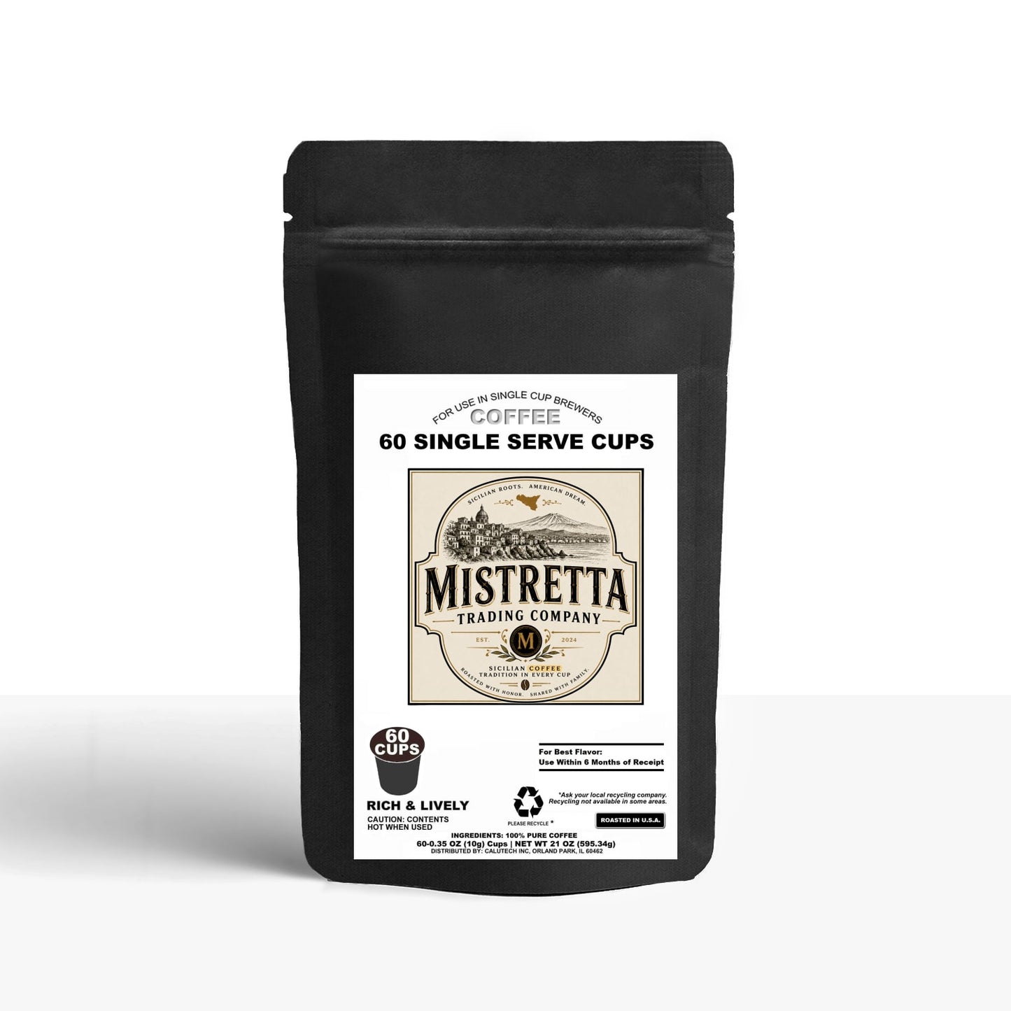 60 Pack Single Serve Coffee Capsules
